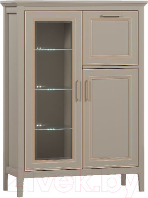 Тумба Black Red White Classic KOM1W1D1B с подсветкой (глиняный серый)