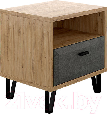 Прикроватная тумба Black Red White Grace KOM1S (дуб наварра/графит)