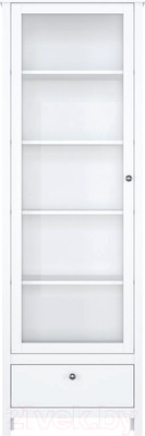 Шкаф с витриной Black Red White Ewa REG1W1S/65 (белый)