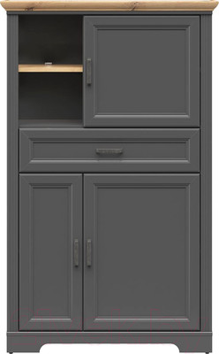 Шкаф Black Red White Jasmin REG3D1S (графит/дуб артизан)