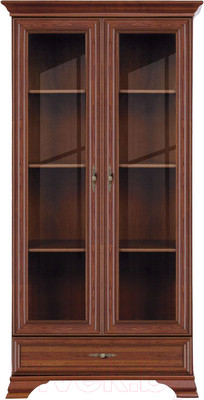 Шкаф с витриной Black Red White Kentaki S320-REG2W1S (каштан)