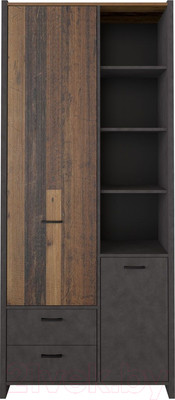 Шкаф Black Red White Kristoff REG2D2S (матера/старый стиль)