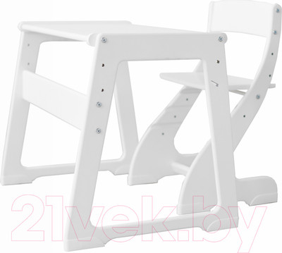 Комплект мебели с детским столом Друг Кузя Павлин Мини (белый, с подушкой совушки цветные)