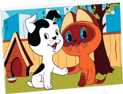 Картина по номерам Sima-Land Котенок и Щенок. Союзмультфильм / 10215345