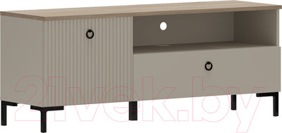 Тумба Black Red White Domenica RTV1D1S (глиняный серый/дуб сильвержек ореховый)