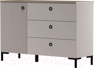 Тумба Black Red White Domenica KOM1D3S (глиняный серый/дуб сильвержек ореховый)