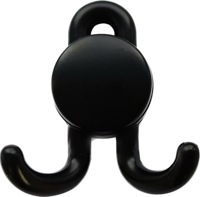 Крючок для одежды Trodos DMZ-30020 2-рожковый сплав ЦАМ (черный)