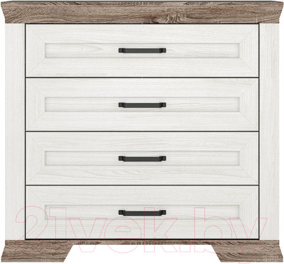 Комод Black Red White Marselle KOM4S (ясень снежный/дуб сонома темный)