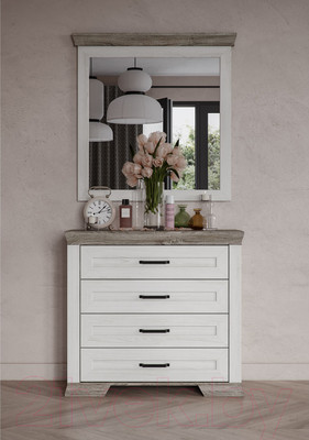 Зеркало Black Red White Marselle LUS/98 (ясень снежный/дуб сонома темный)