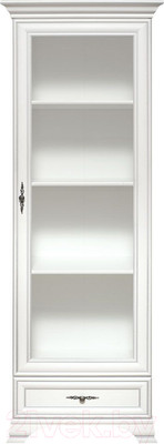 Шкаф с витриной Black Red White Kentaki S320-REG1W1S (белый)