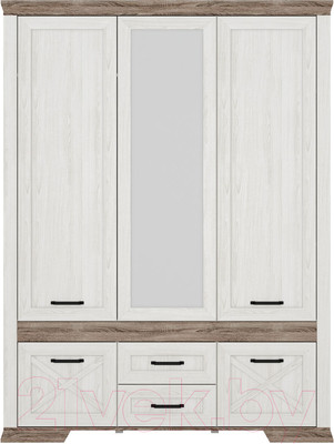 Шкаф Black Red White Marselle SZF5D2S (ясень снежный/дуб сонома темный)