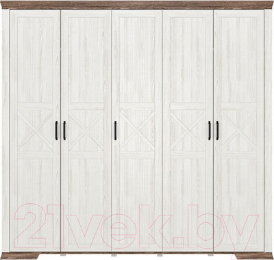 Шкаф Black Red White Marselle SZF5D (ясень снежный/дуб сонома темный)