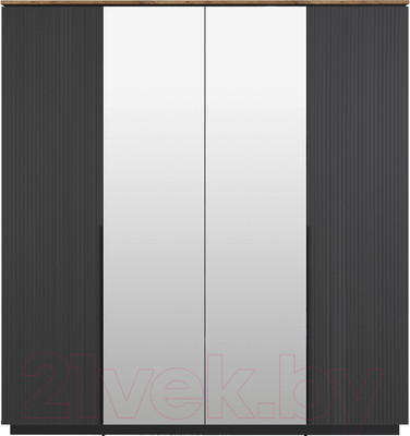 Шкаф Black Red White San Gimignano SZF4D (антрацитовый/дуб нокс)