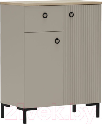 Тумба Black Red White Domenica KOM2D1S (глиняный серый/дуб сильвержек ореховый)