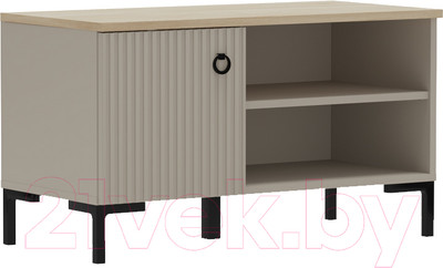 Тумба в прихожую Black Red White Domenica KOM1D (глиняный серый/дуб сильвержек ореховый)