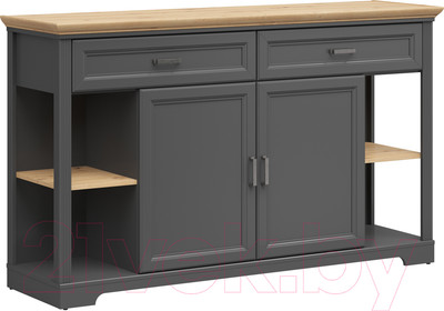 Тумба Black Red White Jasmin KOM2D2S (графит/дуб артизан)