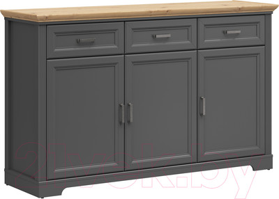 Тумба Black Red White Jasmin KOM3D3S (графит/дуб артизан)