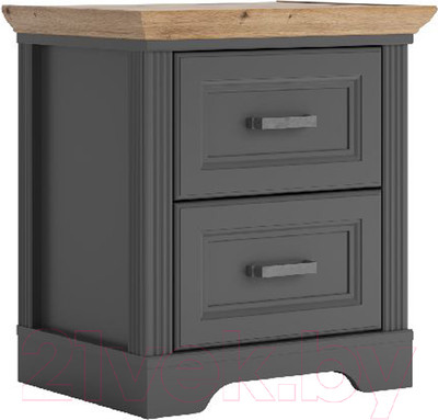 Прикроватная тумба Black Red White Jasmin KOM2S (графит/дуб артизан)