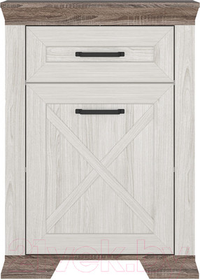 Тумба Black Red White Marselle KOM1D1S (ясень снежный/дуб сонома темный)