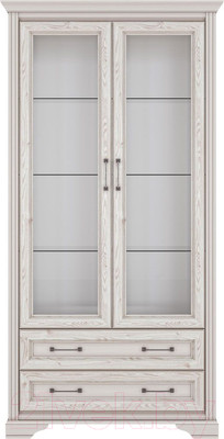 Шкаф с витриной Black Red White Stylius B169-REG2W2S (лиственница сибирская)