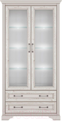 Шкаф с витриной Black Red White Stylius B169-REG2W2S с подсветкой (лиственница сибирская)