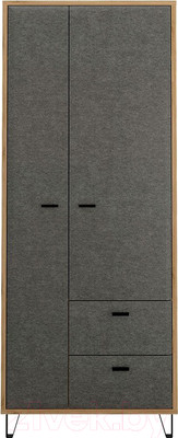 Шкаф Black Red White Grace SZF2D2S (дуб наварра/графит)