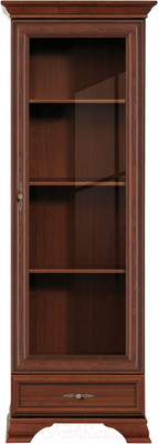 Шкаф с витриной Black Red White Kentaki S320-REG1W1S (каштан)