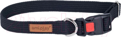 Ошейник Ami Play Cotton с блокировкой (L, черный)