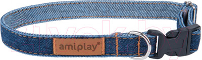 Ошейник Ami Play Denim (S, темно-синий)