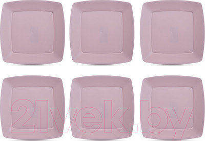 Набор тарелок Hobby Life Service / HL031291-6P (6шт, розовый)