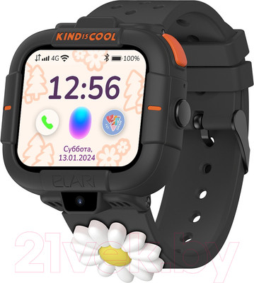 Умные часы детские Elari KidPhone / KP-MB-BLK (черный)