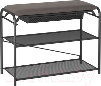 Банкетка ЗМИ Гранада 23В НБК с сиденьем и ящиком / ПДОГ23ВНБК (черный/ткань нубук)