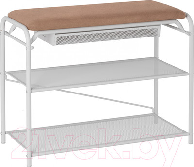 Банкетка ЗМИ Гранада 23В НБК с сиденьем и ящиком / ПДОГ23ВНБК (белый/ткань нубук)