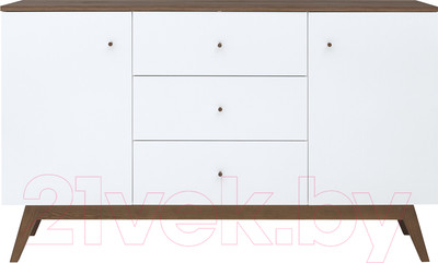 Тумба Black Red White Heda KOM2D3S (белый/лиственница сибирская золотая)