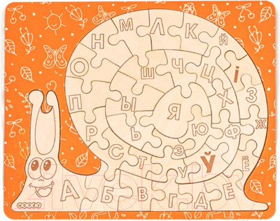 Развивающая игра Woody Беларускi алфавiт Разумны слімак / 07616