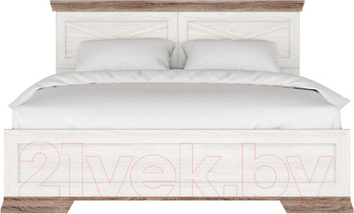 Двуспальная кровать Black Red White Marselle LOZ160x200 с подъемным механизмом (ясень снежный/дуб сонома темный)