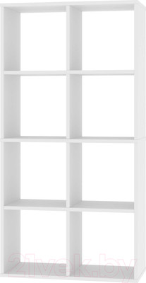 Стеллаж Seven Dreams 8 секций / brick-8 (белый)