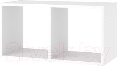 Стеллаж Seven Dreams 2 секции / brick-2 (белый)