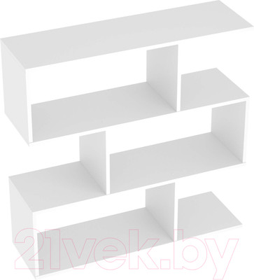 Стеллаж Seven Dreams 7 секций / brick-7 (белый)