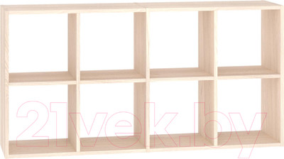 Стеллаж Seven Dreams 8 секций / brick-8 (дуб сонома)