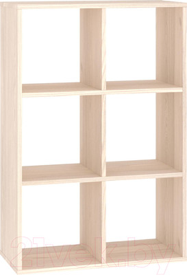 Стеллаж Seven Dreams 6 секций / brick-6 (дуб сонома)