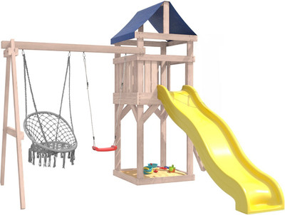 Игровой комплекс National Tree Company С качелями лодочка IgroWoods / ДКНП-2 (не окрашен)