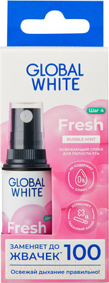 Спрей для полости рта Global White Bubble Mint (15мл)