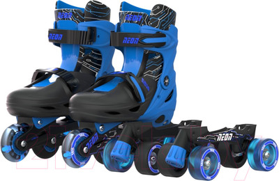 Роликовые коньки Yvolution Neon Combo Skates / NT09B4 (р.29-32, синий)