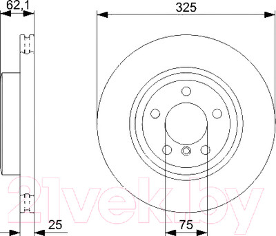 Тормозной диск Bosch 0986479348