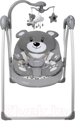 Качели для новорожденных INDIGO Teddy (серый)