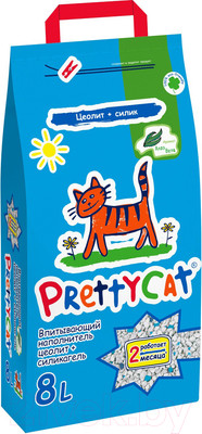 Наполнитель для туалета Prettycat Naturel с ароматом алоэ / 621458 (4кг/8л)