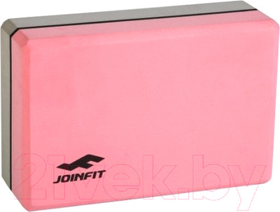 Блок для йоги Joinfit J.T.040E (розовый/серый)