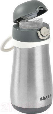 Поильник Beaba Gourde Inox + Anse Термос 913540 (350мл, Grey)