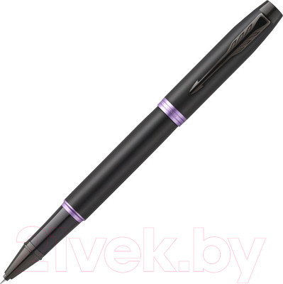 Ручка-роллер имиджевая Parker IM Vibrant Rings T315 Amethyst Purple PVD / 2172950 (черный)
